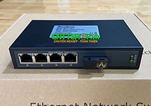 Media Converter 4x 10/100 POE+ 1xSC Port Single Mode TX1310/RX1550nm 1 Sợi Quang 20Km