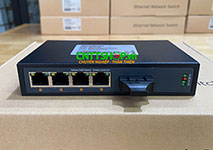 Media Converter 4x 10/100 POE+ 1xSC Port Single Mode 1310nm 2 Sợi Quang 20Km