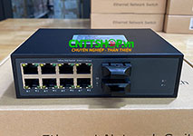 Media Converter 8x 10/100 POE+ 2xSC Port Single Mode 1310nm 2 Sợi Quang 20Km