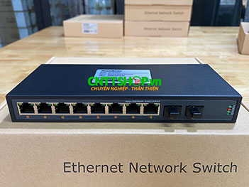 MF-8P-2SFP Media Converter 8x 10/100 POE+ 2xSFP Single/Multi Mode 1310/1550/850nm