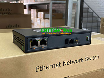 MG-2P-1SC-B Media Converter 2x10/100/1000 POE+ 1xSC Port single mode TX1550/RX1310nm 1 sợi quang 20Km