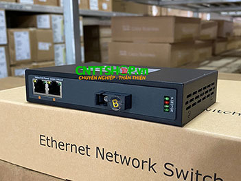 MG-2P-1SC-B Media Converter 2x10/100/1000 POE+ 1xSC Port single mode TX1550/RX1310nm 1 sợi quang 20Km