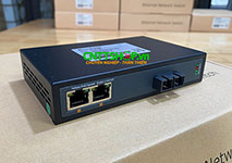 Media Converter 2x10/100/1000 POE+ 1xSC Port single mode 1310nm 2 sợi quang 20Km