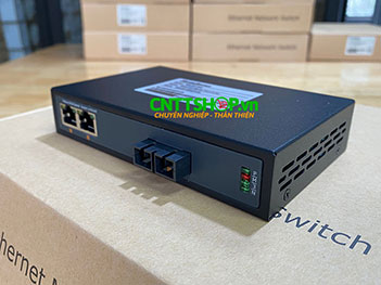 MG-2P-1SC Media Converter 2x10/100/1000 POE+ 1xSC Port single mode 1310nm 2 sợi quang 20Km
