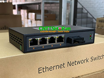 MG-4P-1SC Media Converter 4x 10/100/1000 POE+ 1xSC Port single mode 1310nm 2 sợi quang 20Km