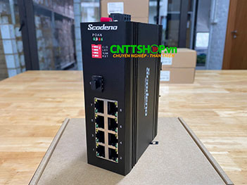 Scodeno V-IS10F-8P-S 8 Port 10/100Mbps POE , 1 Port Gigabit Fiber (SFP) Uplink Industrial Switch