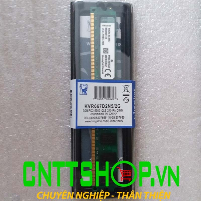 RAM PC Kingston KVR667D2N5/2G 2GB DDR2-667Mhz PC2-5300 1.8V