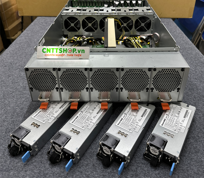 Hệ thống nguồn và tản nhiệt trên máy chủ 4U10G-TURIN2/RF+
