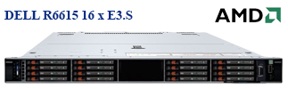 Dell PowerEdge R6615 16xE3.S (AMD EPYC 9754/ 32GB RAM/ 9.6TB NVMe Gen5)