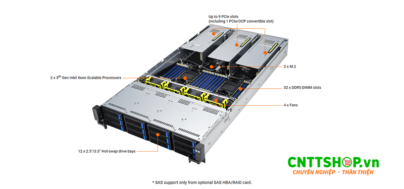 chi tiet ben trong Asus RS720-E11-RS12U