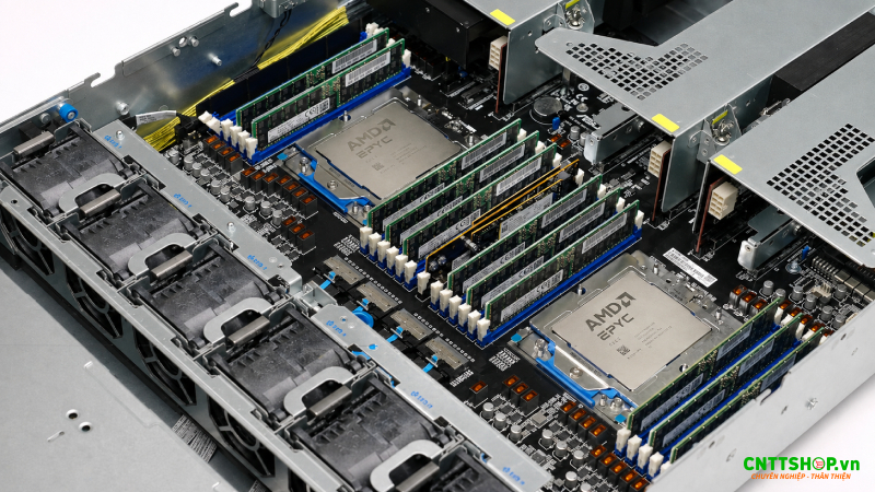 RS8U hỗ trợ 2 CPU AMD EPYC với TPD tối đa tới 500W