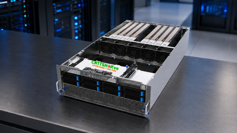 Máy chủ có khả năng lắp tới 8 GPU dual slot cao cấp