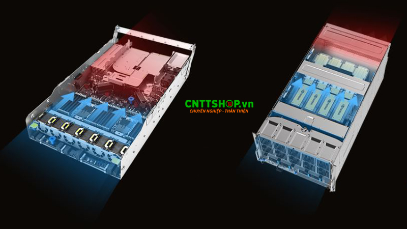 Thiết kế luồng gió riêng biệt cho CPU và GPU