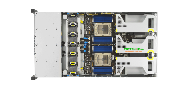 Trang bị 2 CPU AMD EPYC 9005, hỗ trợ 3 GPU 2 khe cắm