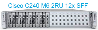 Server Cisco C240 M6 2 RU With Up To 12x SFF Drives, Optional Media Drive