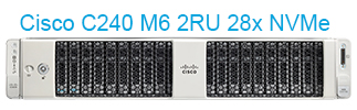 Server C240 M6 2RU NVMe Optimized With Up To 28x NVMe Drive Capability