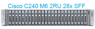 Server Cisco C240 M6 2RU Standard With Up To 28x SFF Drive Bays