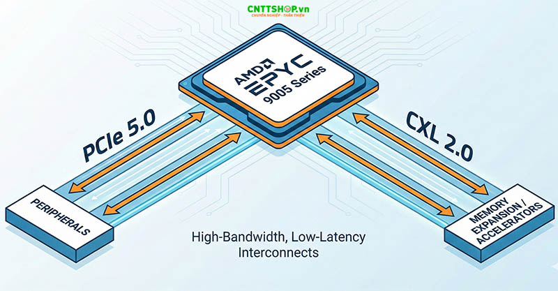 chuẩn kết nối pcie 5 và cxl 2