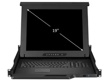 Bảng điều khiển Austin Hughes LCD 1U RKP119e 19Inch Keyboard Touchpad