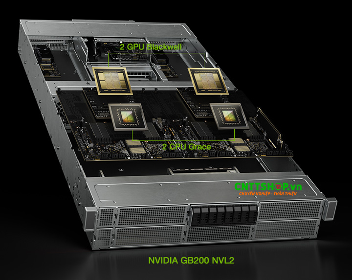 Máy chủ NVIDIA GB200 NVL2 Cấu Hình 2 GPU Blackwell và CPU Grace