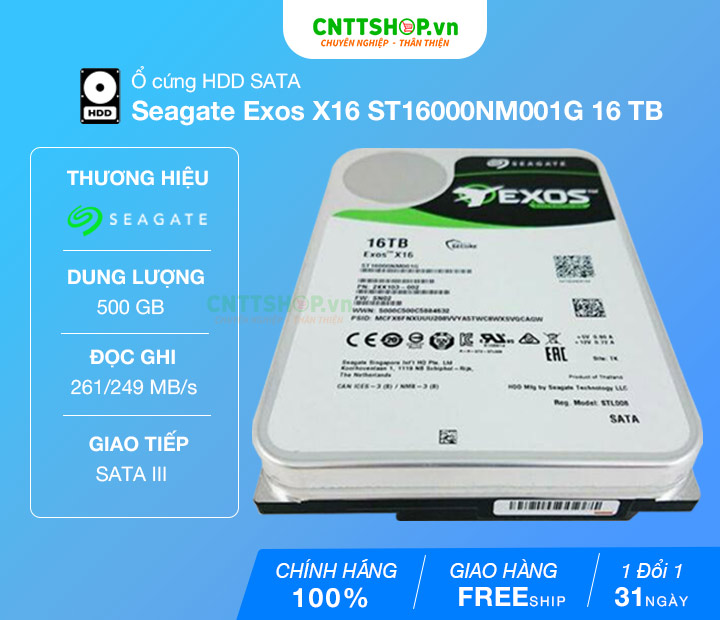 Ổ cứng HDD Seagate ST16000NM001G 16TB SATA