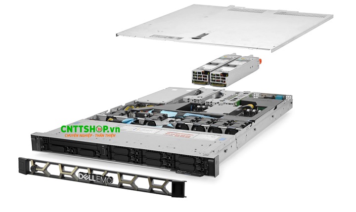 Máy chủ Dell R6515 với thiết kế module tiên tiến của DELL Technologies, giúp dễ dàng thay thế và nâng cấp các thành phần phần cứng mà không làm gián đoạn hoạt động của hệ thống.