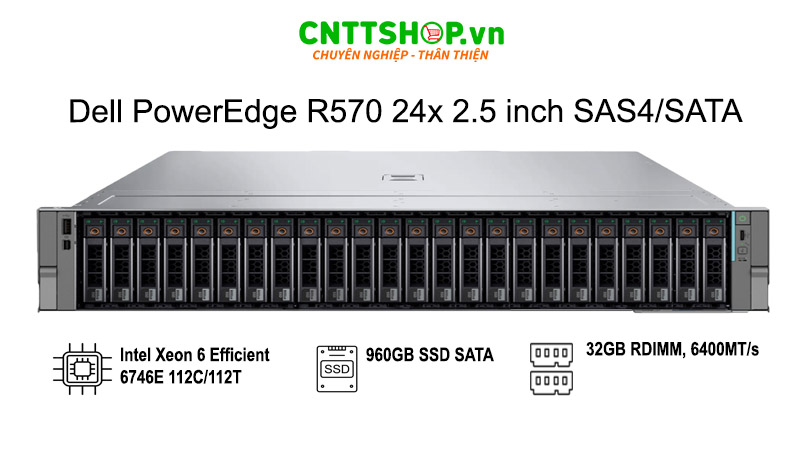 Cấu hinh 24x 2.5inch Dell R570