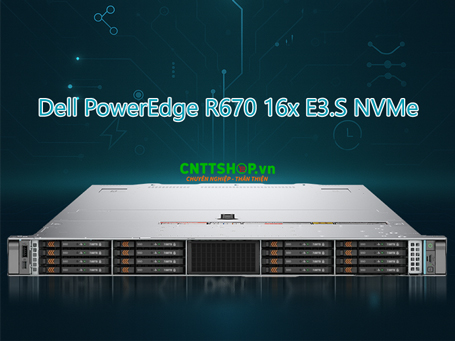 Dell PowerEdge R670 16x EDSFF E3.S NVMe (Intel Xeon 6740E/ 64GB RAM/ 1.92TB E3.S NVMe)