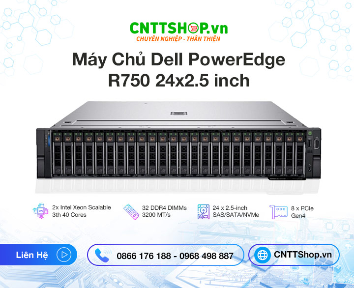 Máy chủ Dell PowerEdge R750 24x2.5 Inch