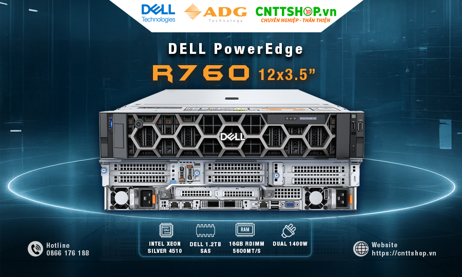 Máy chủ Dell PowerEdge R760 12x3.5 inch