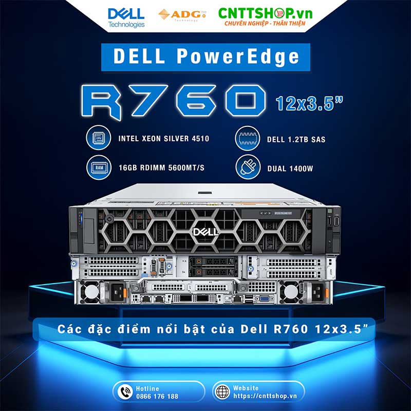Máy chủ Dell PowerEdge R760 12x3.5 inch