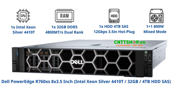 Server Dell PowerEdge R760xs cấu hình nâng cao