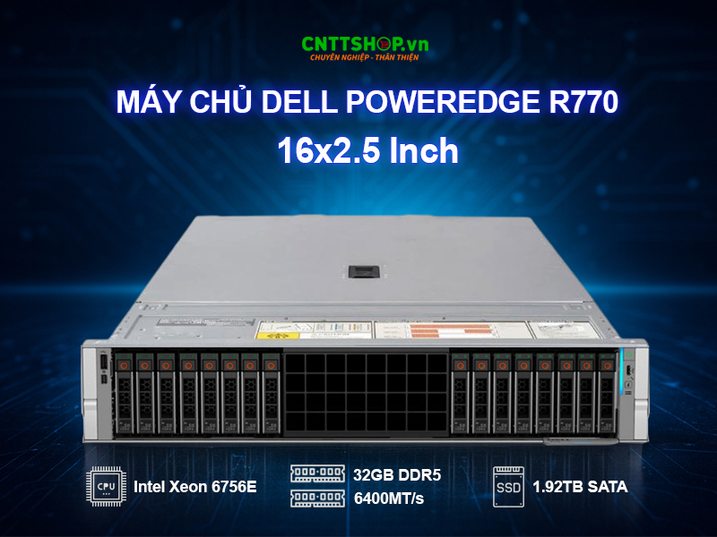 Giới thiệu máy chủ Dell PowerEdge R770 16x2.5 Inch