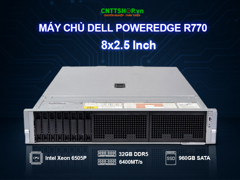 Giới thiệu máy chủ Dell PowerEdge R770 8x2.5 Inch