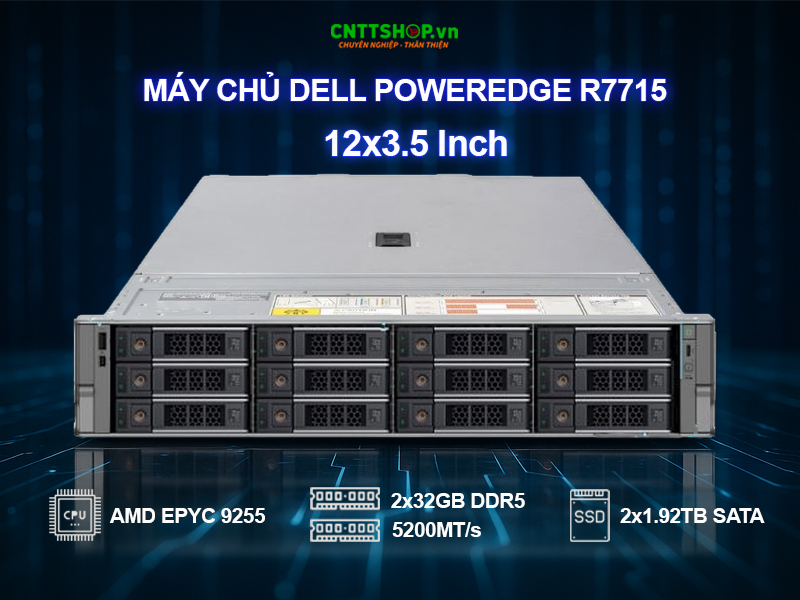 Giới thiệu máy chủ Dell PowerEdge R7715 12x3.5 Inch