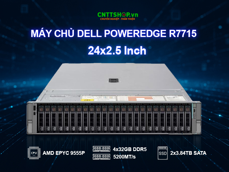 Giới thiệu máy chủ Dell PowerEdge R7715 24x2.5 Inch