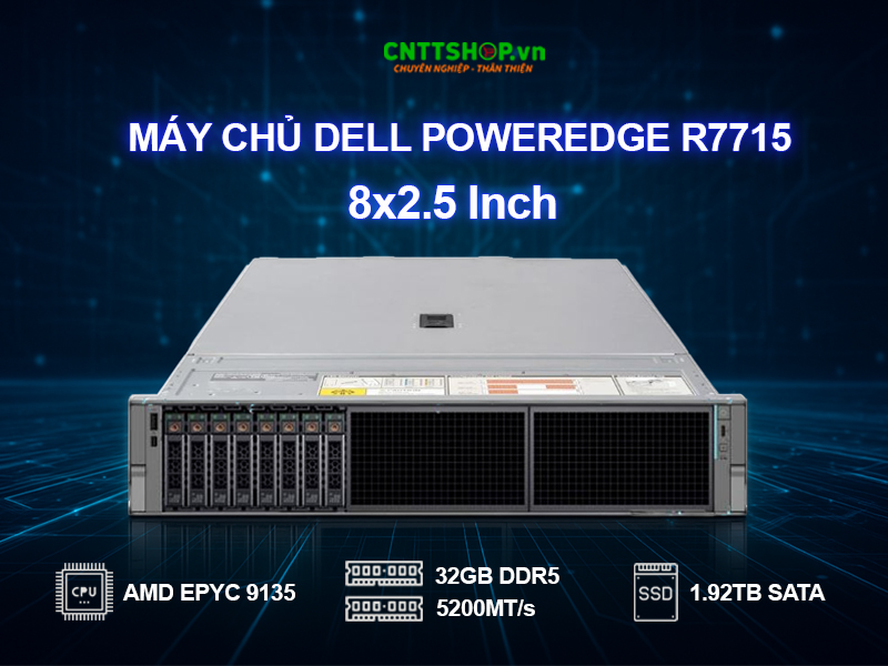 Giới thiệu máy chủ Dell PowerEdge R7715 8x2.5 Inch