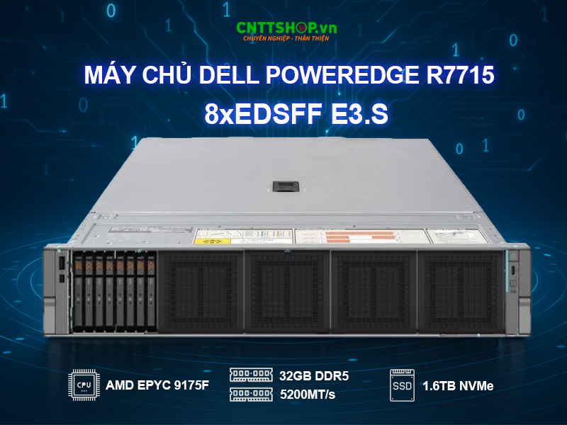 Giới thiệu máy chủ Dell PowerEdge R7715 8xEDSFF E3.S