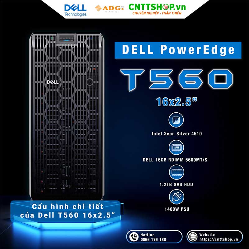 Máy chủ Dell PowerEdge T560 16x2.5 inch