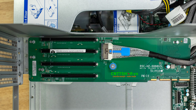 Khe cắm PCIe 5.0 x16 trên server Supermicro