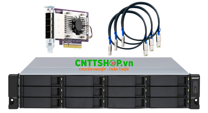 QNAP TL-R1200S-RP là thiết bị mở rộng lưu trữ JBOD dạng rackmount 2U, hỗ trợ 12 khay ổ cứng SATA 6Gb/s 3.5 inch, cho phép sao lưu và mở rộng dung lượng lưu trữ