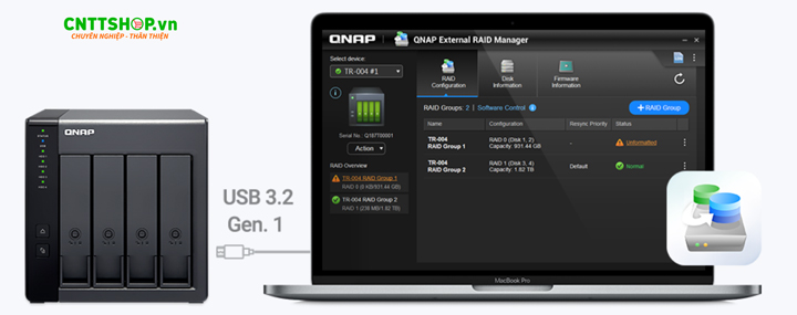 QNAP TR-004 là thiết bị mở rộng lý tưởng cho doanh nghiệp và người dùng cá nhân muốn mở rộng không gian lưu trữ mà không cần đầu tư vào hệ thống NAS mới
