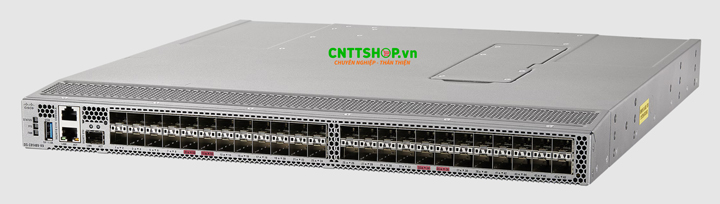 Cisco DS-C9148V-24PITK9 là thiết bị chuyển mạch SAN thuộc dòng MDS 9148V 64-Gbps 48-Port Fibre Channel, với 24 cổng FC được kích hoạt sẵn ở tốc độ 32-Gbps.