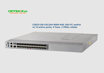 Cisco DS-C9124V-8IK9 FC Switch, 8 active FC ports 64G SW, 1RU, intake Cisco DS-C9124V-8IK9 FC Switch, 8 active FC ports 64G SW, 1RU, intake