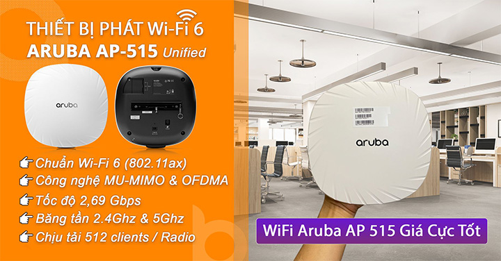 Bộ phát Wifi 6 Aruba AP-515 băng tền kép