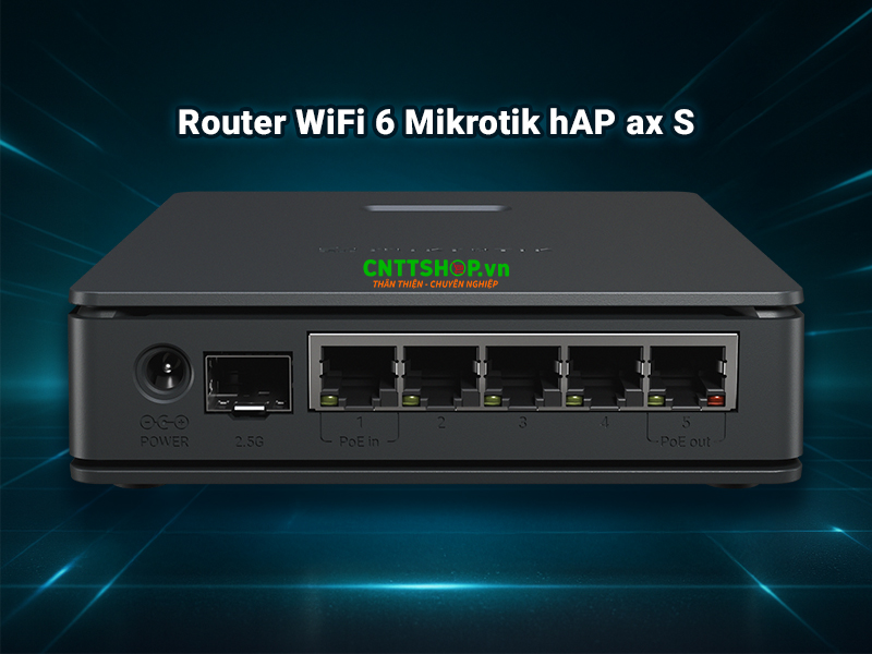 MikroTik hAP ax S E62iUGS-2axD5axT - Router WiFi 6 hiệu quả cho gia ...