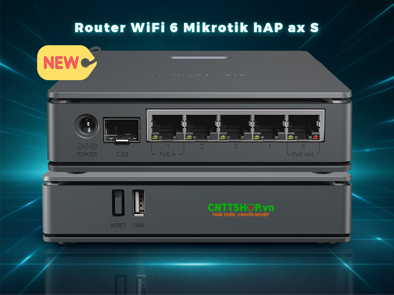 Router WiFi 6 Mikrotik hAP ax S E62iUGS-2axD5axT