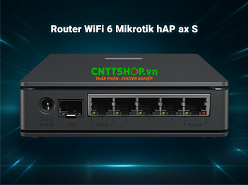 MikroTik hAP ax S E62iUGS-2axD5axT - Router WiFi 6 hiệu quả cho gia đình, văn phòng nhỏ