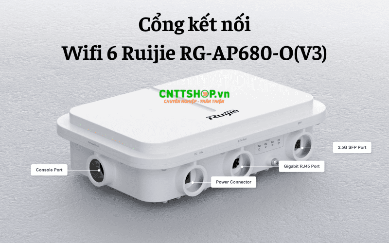 Cổng kết nối linh hoạt của Wifi Ruijie RG-AP680-O(V3)