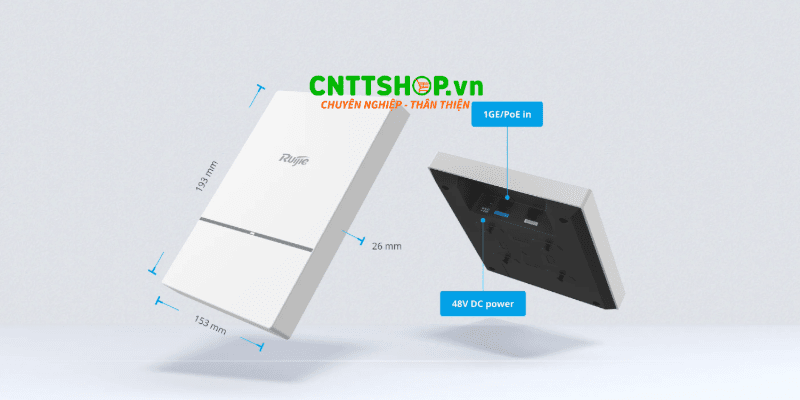 Thiết kế và cổng kết nối của Wifi 6 RG-AP820-L(V2)
